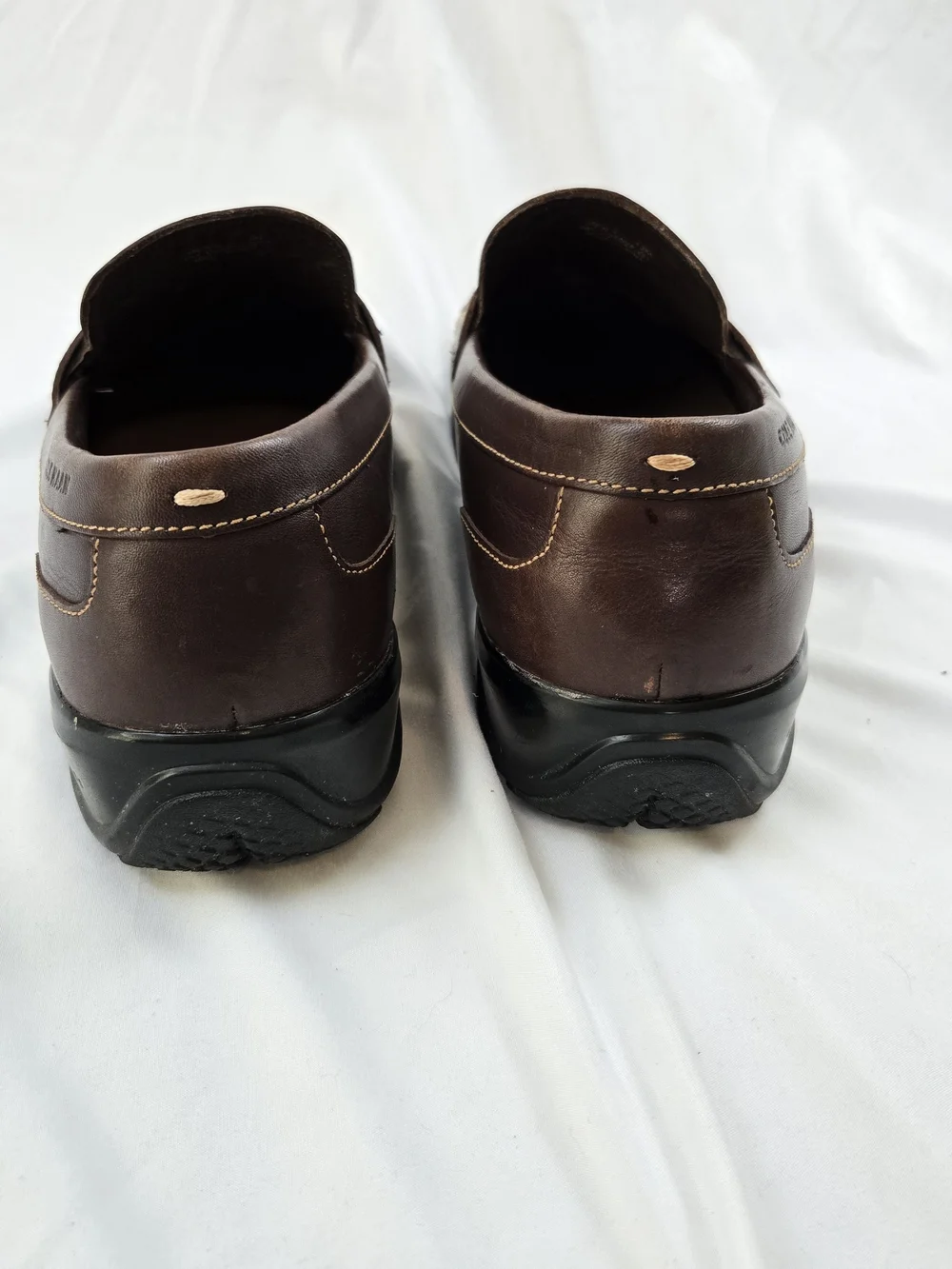 Cole Haan Grand.OS Men's Brown Leather Penny Loafers Size 13M Slip On Comfort